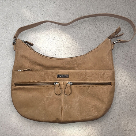 MultiSac Vegan Leather Hobo Tan‎ Shoulder Bag - Picture 1 of 15